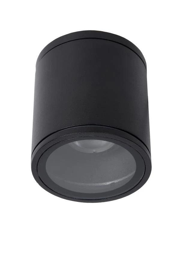 Lucide AVEN - Ceiling spotlight Bathroom - Ø 9 cm - 1xGU10 - IP65 - Black - turned off